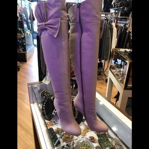 Valentino bow boots blush color size 7 exc condit